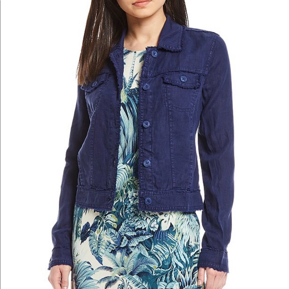 Tommy Bahama Two Palm Raw Edge Point Collar Jacket - Picture 4 of 12